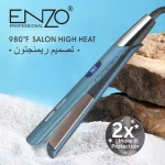 ENZO EN-3863A – lisseur de cheveux électrique en céramique, thérapie avancée à la noix de coco, vert