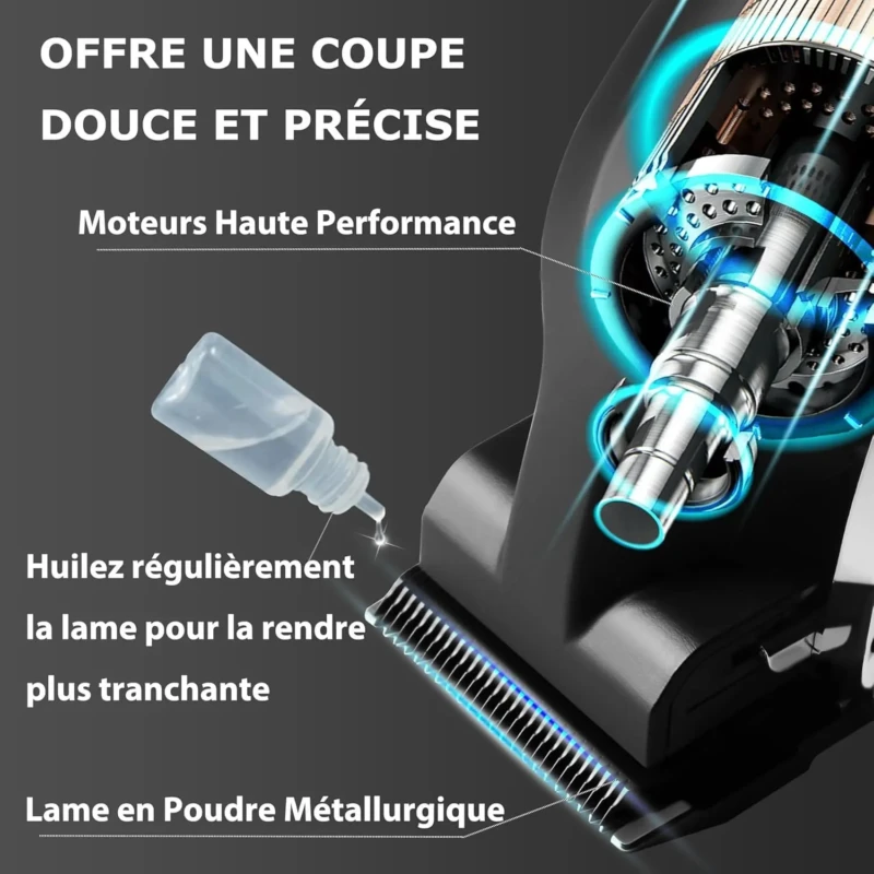 Kemei KM-2296 Tondeuse À Cheveux professionnel pour Hommes réglable noir Tondeuse Tondeuse à cheveux