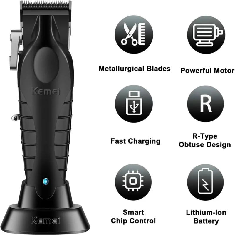 Kemei KM-2296 Tondeuse À Cheveux professionnel pour Hommes réglable noir Tondeuse Tondeuse à cheveux