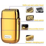 Kemei KM-TX1 – rasoir électrique pour hommes, entièrement en métal, Original,