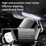 Kemei KM-1113 LED Tondeuse À Cheveux Rechargeable USB À Faible Bruit Professionnel Sans Fil noir