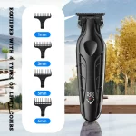 Kemei km-2269-Tondeuse à Cheveux Professionnelle, Moteur 7500 tr/min, Lame en Céramique noir batrie 2000 mAh