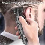 Kemei km-2269-Tondeuse à Cheveux Professionnelle, Moteur 7500 tr/min, Lame en Céramique noir batrie 2000 mAh