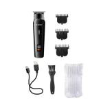 Kemei KM-1113 LED Tondeuse À Cheveux Rechargeable USB À Faible Bruit Professionnel Sans Fil noir