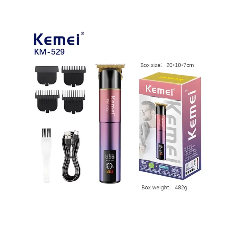 Tondeuse Kemei KM-529 Nouveau LED LCD Affichage Numérique USB