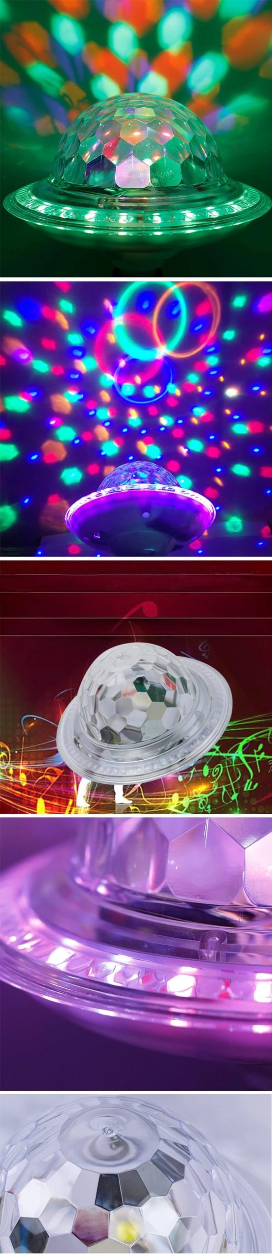Lumière de scène UFO Bluetooth, télécommande DJ Laser Disco, lumière de fête E27 12W RGB Bar effet lumineux décor vacances cadeau de noël