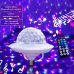 Lumière de scène UFO Bluetooth, télécommande DJ Laser Disco, lumière de fête E27 12W RGB Bar effet lumineux décor vacances cadeau de noël
