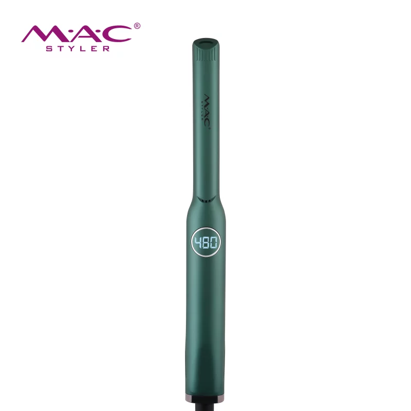MAC Styler mc-5566 professionnel Led affichage titane fer plat 480F plaque étroite lisseur de cheveux vert