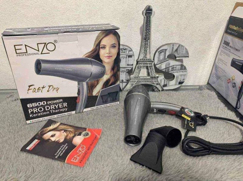 Séchoir Enzo EN-111GRAY 6500w Sèche-cheveux professionnel