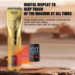 Tondeuse à cheveux électrique Km-1823 Full Metal gold doré avec afficheur