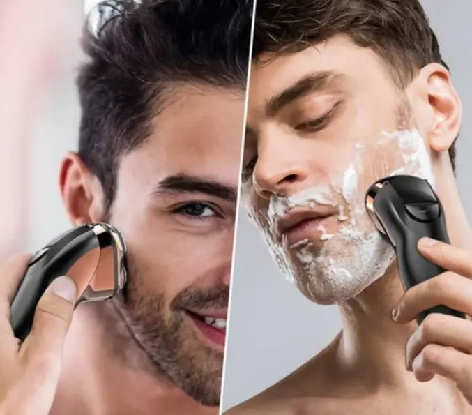 ENZO EN-9308 Rasoir Électrique à Triple Lame Rotative - Rechargeable & Étanche