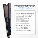 Fer à lisser professionnel MAC Styler MC5573 lcd 450 °F