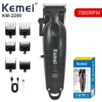 Kemei KM-2290 -Tondeuse Professionnelle Puissance de 10W et Batterie 2500mAh