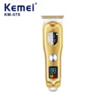 Kemei KM-078 Tondeuse À Cheveux Sans Fil , lcd gold doré