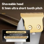 Kemei KM-078 Tondeuse À Cheveux Sans Fil , lcd gold doré