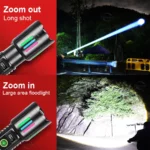Lampe de poche KEZU KH-W515 nouvelle génération en alliage d'aluminium, couleur nocturne, ZOOM extensible à batterie 26650