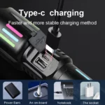 Lampe de poche KEZU KH-W515 nouvelle génération en alliage d'aluminium, couleur nocturne, ZOOM extensible à batterie 26650