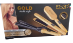 Pack Enzo Gold EN-3959 doré lisseur + boucleur + brosse