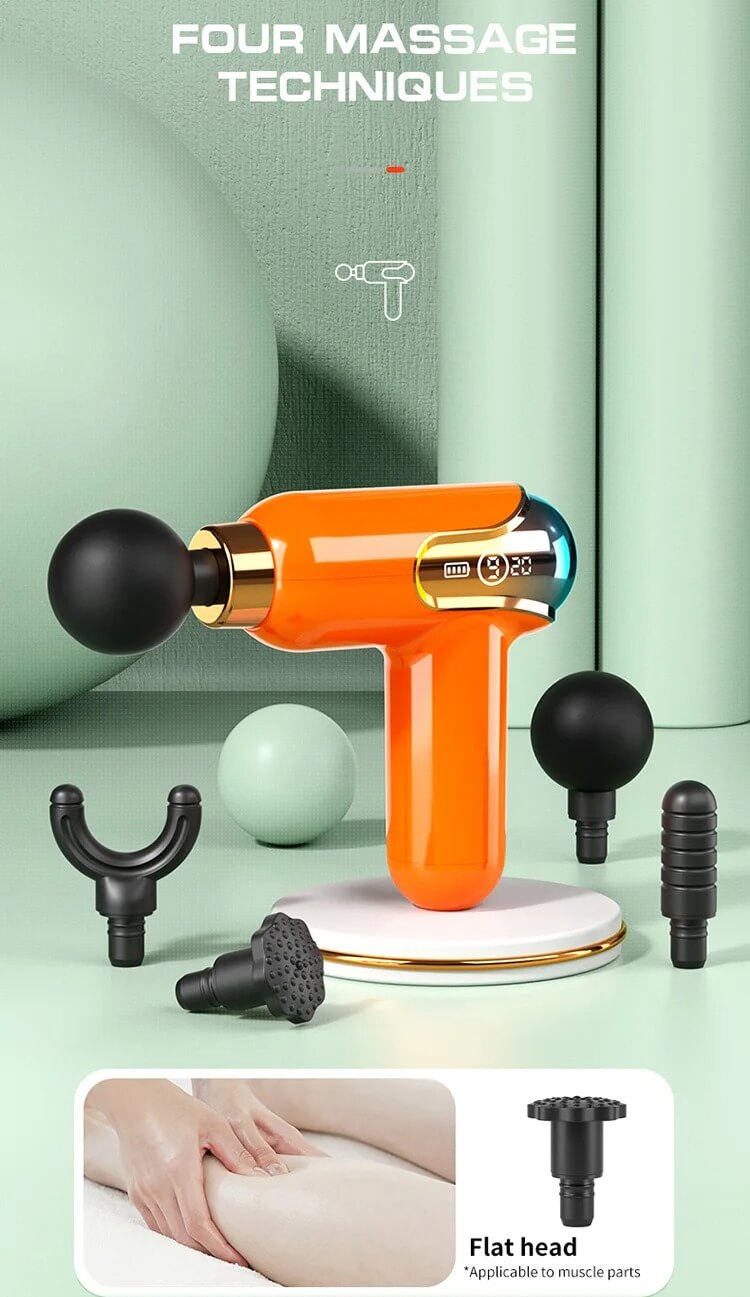 Pistolet De Massage Portable LC-002 avec 4 têtes 9 vitesses écran LCD Pistolet De Massage Portable LC-002 avec 4 têtes 9 vitesses écran LCD
