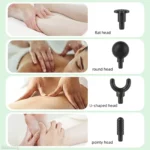 Pistolet De Massage Portable LC-002 avec 4 têtes 9 vitesses écran LCD