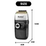 Rasoir Électrique Double Lame Professionnel Rasoir Sans Fil avec Chargement USB