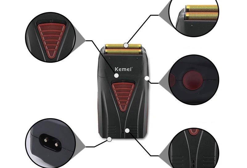 KEMEI-3381 Rasoir Rechargeable Sans Fil Double Lame Rasoir Rechargeable Sans Fil Double Lame - KM-3381