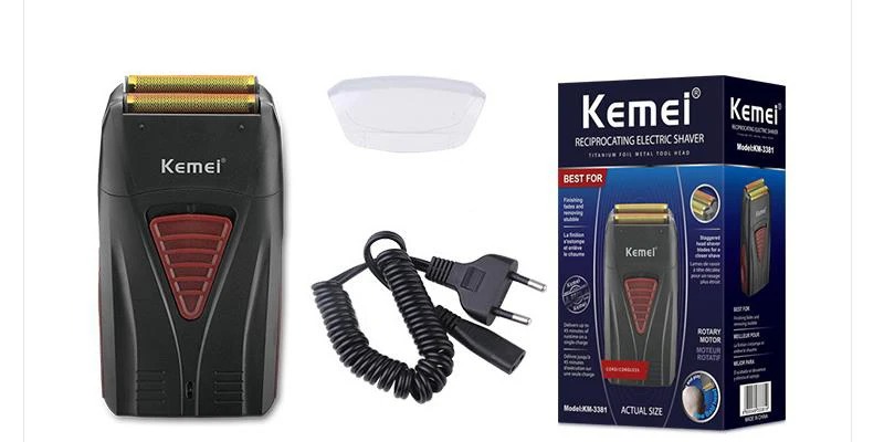 KEMEI-3381 Rasoir Rechargeable Sans Fil Double Lame Rasoir Rechargeable Sans Fil Double Lame - KM-3381