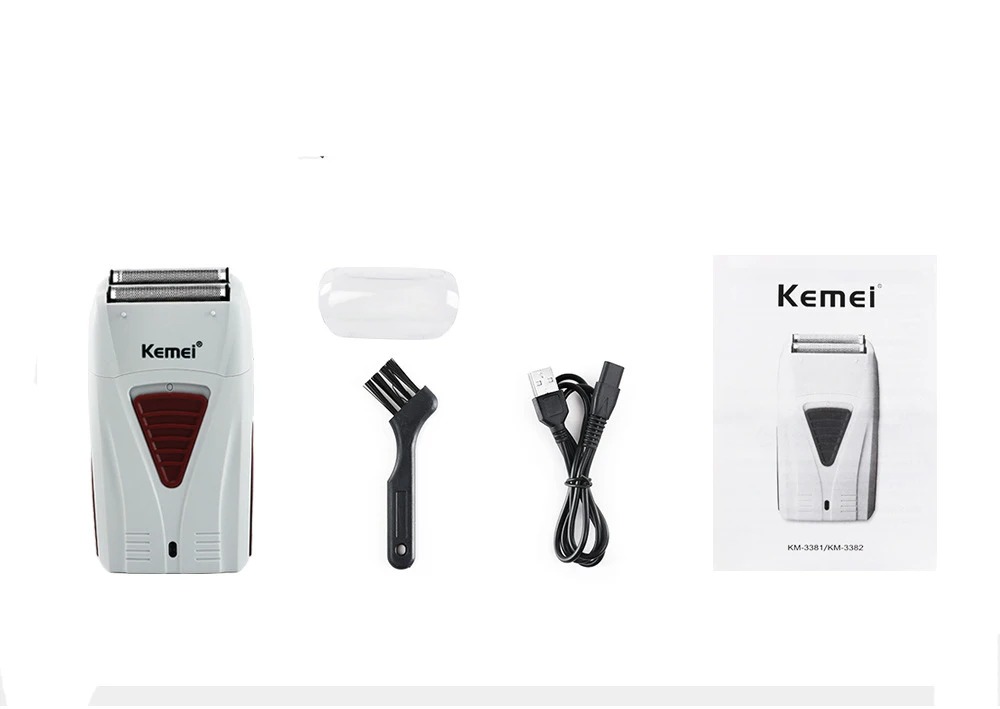 KEMEI-3381 Rasoir Rechargeable Sans Fil Double Lame Rasoir Rechargeable Sans Fil Double Lame - KM-3381