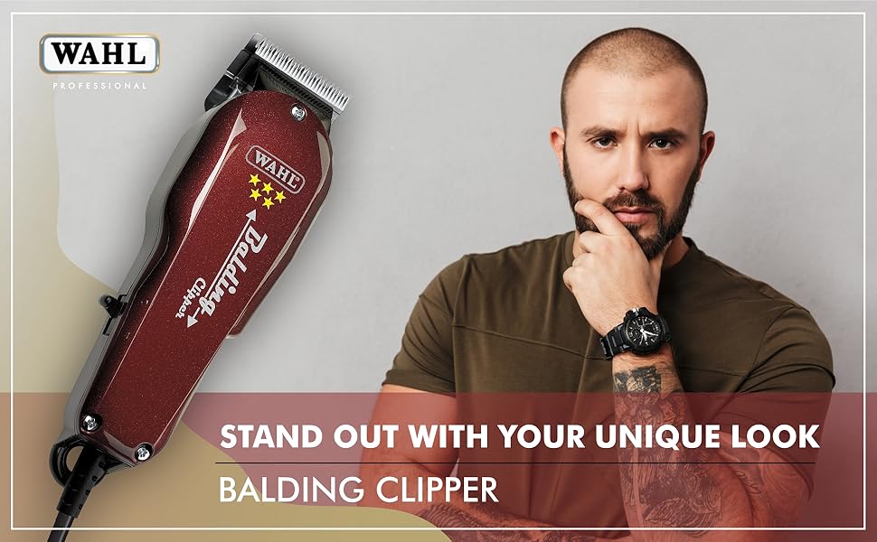 Wahl Tondeuse Balding Wahl 08110 ORIGINAL , tondeuses pour barbiers professionnelles, kit de coupe de cheveux