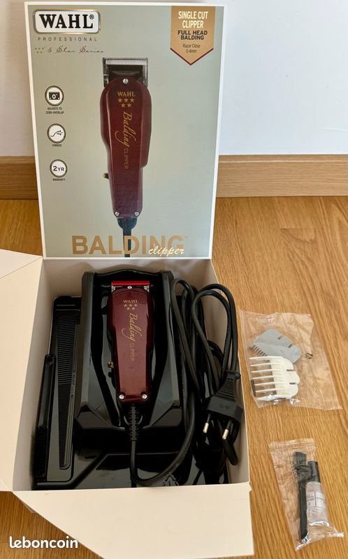 Wahl Tondeuse Balding Wahl 08110 ORIGINAL , tondeuses pour barbiers professionnelles, kit de coupe de cheveux