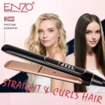 ENZO EN-3328 Professional Lisseur en Céramique et Titane - Température Extrême 1280°F pour Kératine et Protéine 
