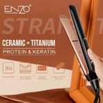 ENZO EN-3328 Professional Lisseur en Céramique et Titane - Température Extrême 1280°F pour Kératine et Protéine 