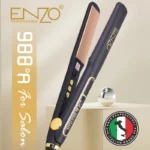 ENZO EN-5182 Lisseur professionnel , chauffage rapide, 450°F, anti-frisottis - noir gold doré