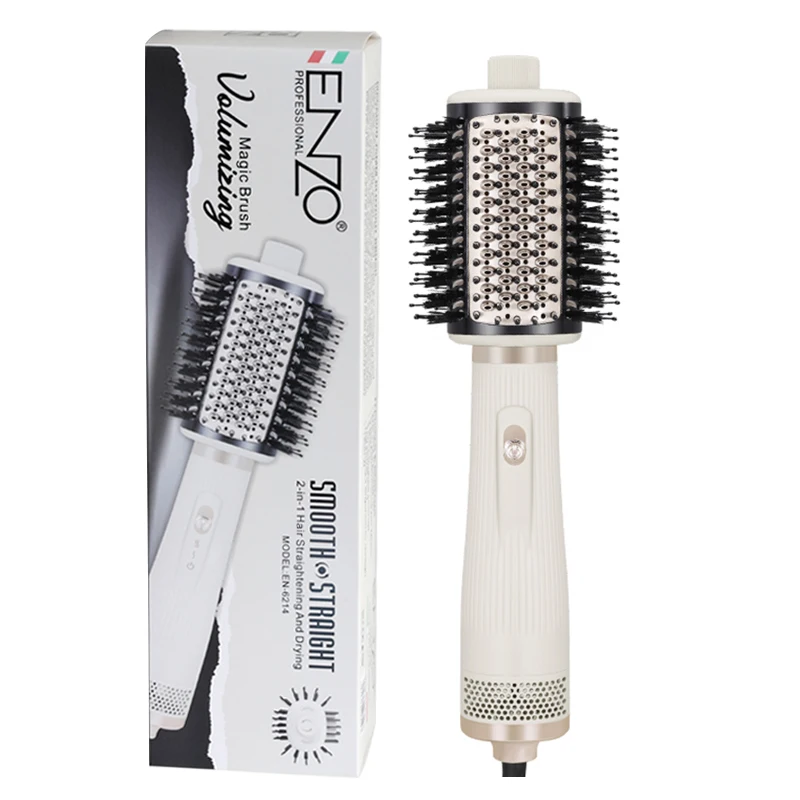 ENZO EN-6214 Brosse Volumisante – Sèche-cheveux et lisseur 2 en 1 pour un coiffage professionnel