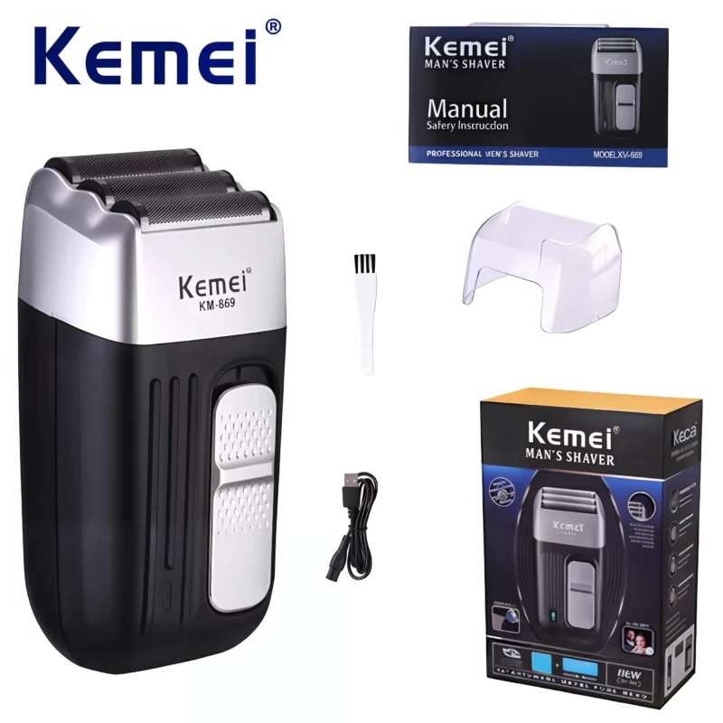 Kemei KM-869 Rasoir Triple Tête Rasoir electrique Rechargeable original kemei