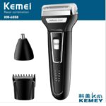 Kit Tondeuse & Rasoir À Cheveux Rechargeable - 3 In 1 km-6558