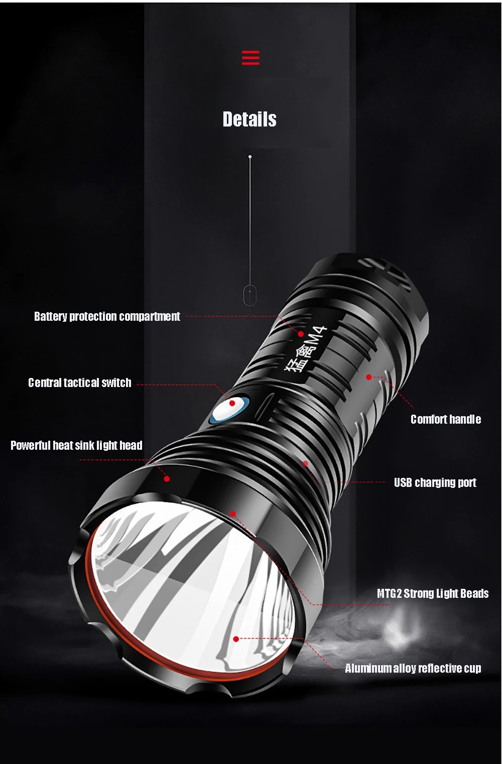 Lampe de poche LED longue portée aste, torche haute luminosité, lanterne de camping, lampe à main extérieure, haute puissance, injuste, SG, SST40