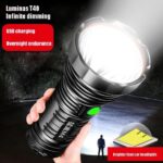 Lampe de poche LED longue portée aste, torche haute luminosité, lanterne de camping, lampe à main extérieure, haute puissance, injuste, SG, SST40