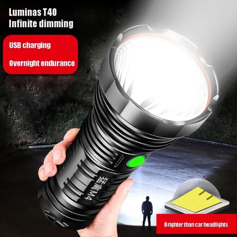 Lampe de poche LED longue portée aste, torche haute luminosité, lanterne de camping, lampe à main extérieure, haute puissance, injuste, SG, SST40