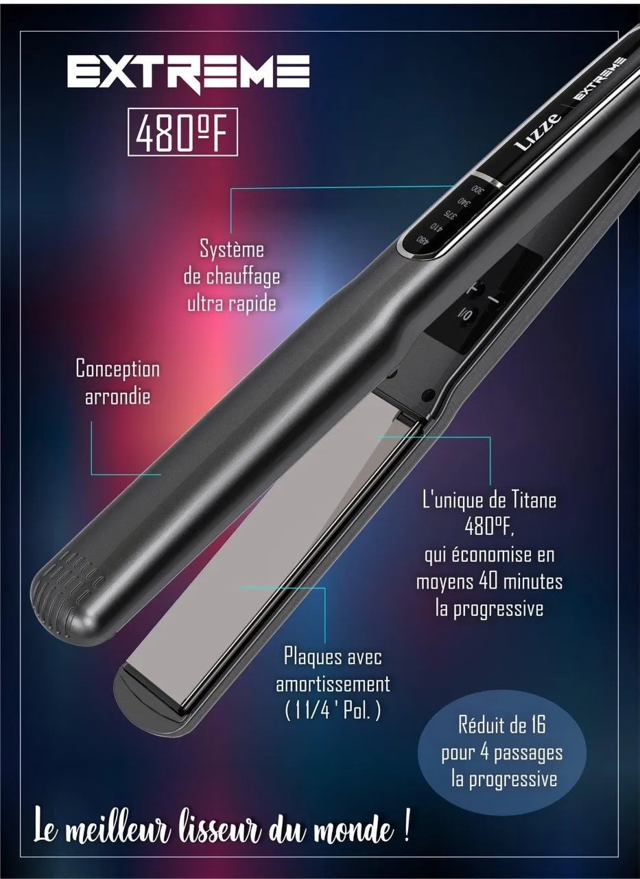 Lisseur Lizze Extrême Titane 250° C 220V
