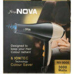 Nova NV-9008 – Sèche-Cheveux Professionnel 3000W avec Contrôle de Température et Protection Anti-Surchauffe