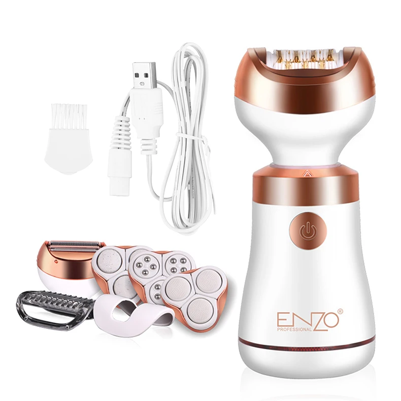 ENZO EN-0105 Professional Silik Épil 9 - Épilateur Humide et Sec avec 6 Accessoires