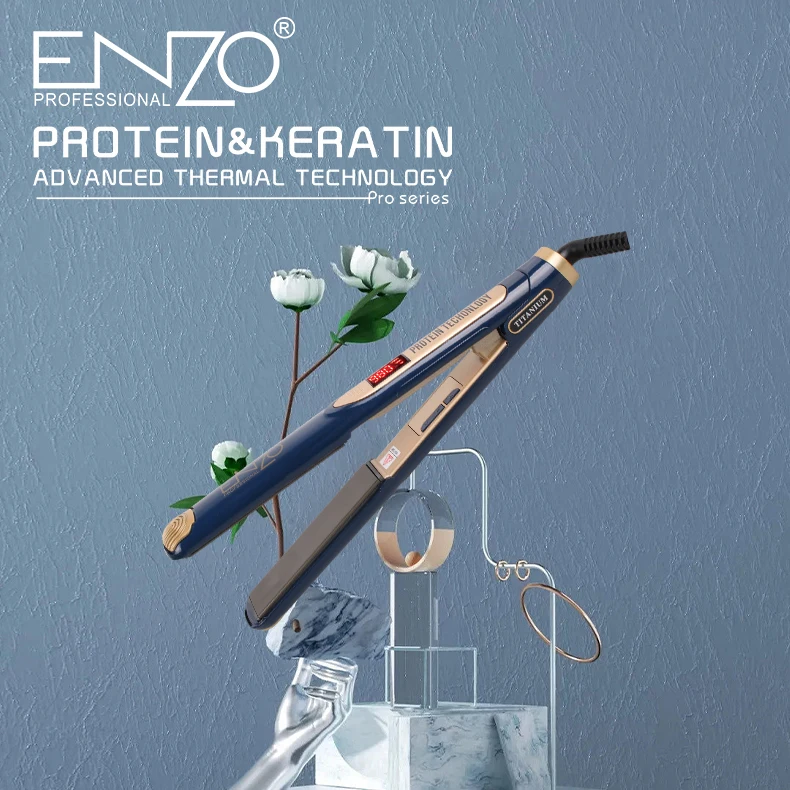 Fer à Lisser ENZO EN-5188 - Cordon 360° - Plaques Céramique avec Revêtement en Titane