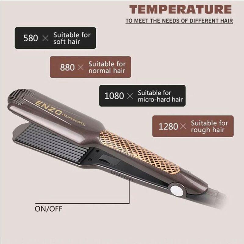 Fer à lisser ENZO PROFESSIONAL EN-3891 marron -céramique 
