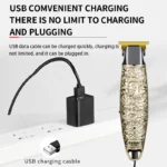 KEMEI KM-2266 – Tondeuse Professionnelle Rechargeable - gold doré - Affichage LCD