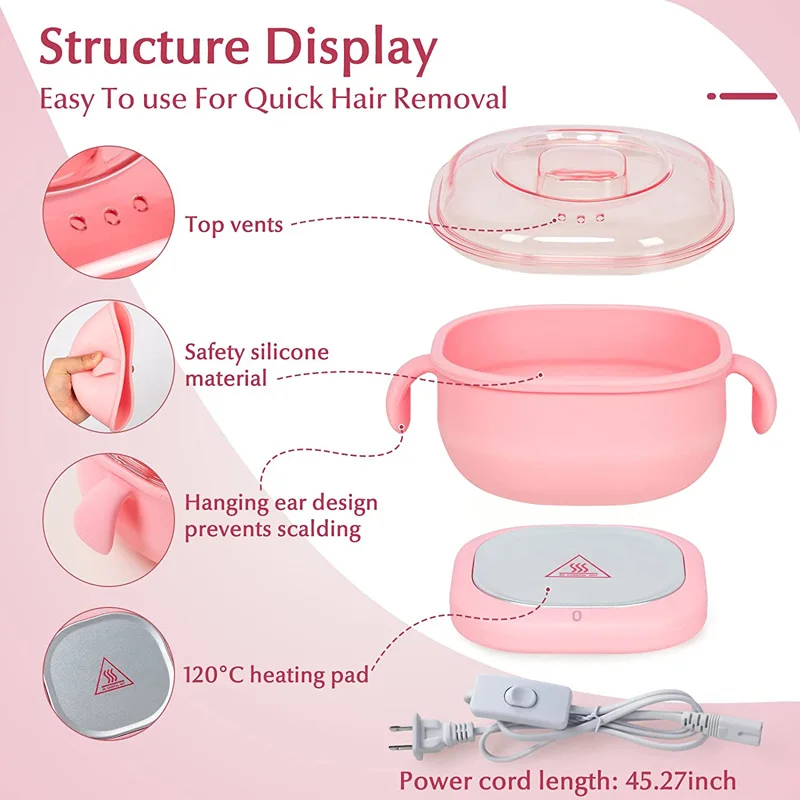 Chauffe-Paraffine Portable Pliable en Silicone, Appareil d'Avertissement, Épilation Corporelle, SPA, Pot pour Voyage, 400ml Chauffe-Paraffine Portable Pliable en Silicone, Appareil d'Avertissement, Épilation Corporelle, SPA, Pot pour Voyage, 400ml - - Boutique Algérie
