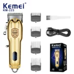 KEMEI-Tondeuse à cheveux sans fil professionnelle , km-223 lcd afficheur - gold doré