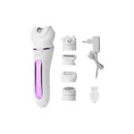 Kemei Km-7936 – épilateur portable 5 en 1, lavage complet du corps, Massage, tête remplaçable