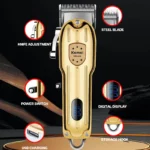 KEMEI-Tondeuse à cheveux sans fil professionnelle , km-223 lcd afficheur - gold doré