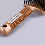 Enzo EN-030AS Pack Lisseur et Brosse Chauffante avec Sérum Capillaire Offert – Chauffage Rapide - doré gold